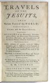 JESUIT RELATIONS. Lockman, John, editor. Travels of the Jesuits into Various Parts of the World. 2 vols. 1762